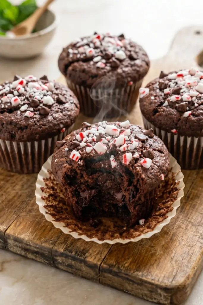 rich-chocolate-peppermint-muffins-healthy-low-calorie-breakfast