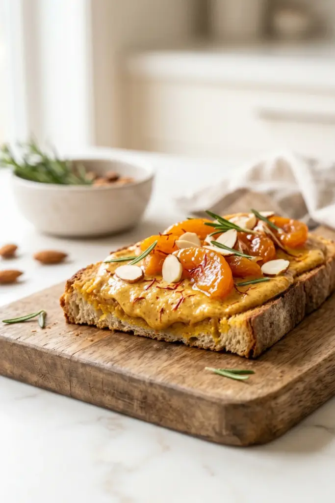 saffron-almond-apricot-almond-butter-toast-luxury
