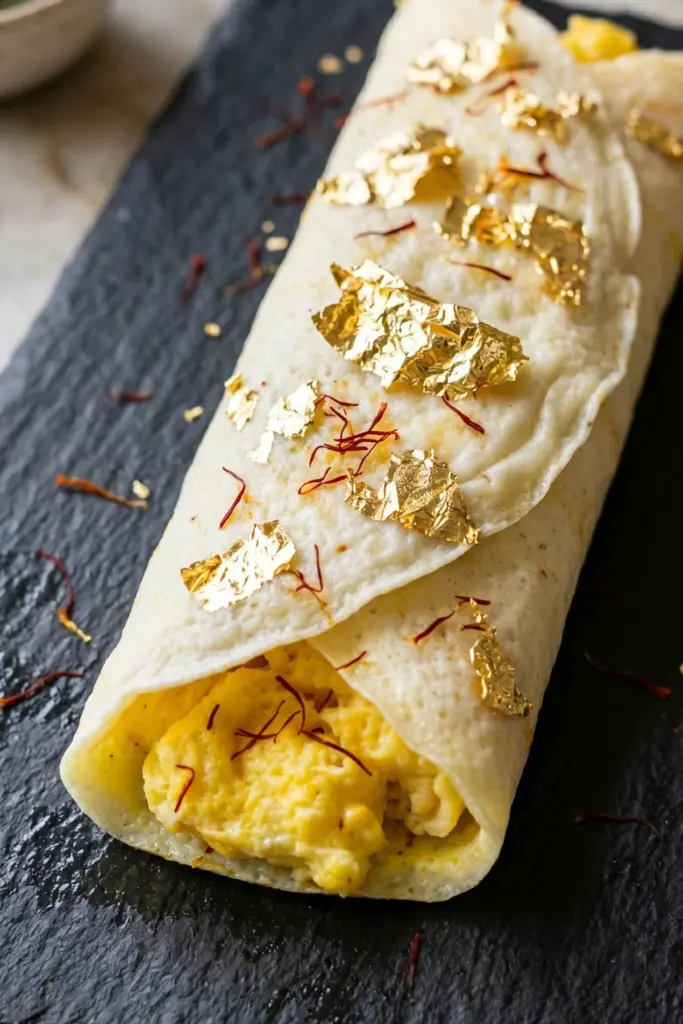 saffron-gold-leaf-egg-white-wrap-slate-luxury-breakfast-wraps