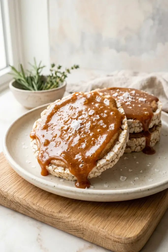 salted-caramel-protein-rice-cake-bites-healthy-easy-summer-high-protein-dessert-recipe-ideas
