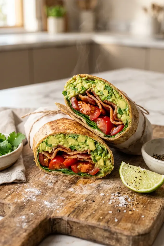 smashed-avocado-turkey-bacon-wrap-cozy-breakfasts