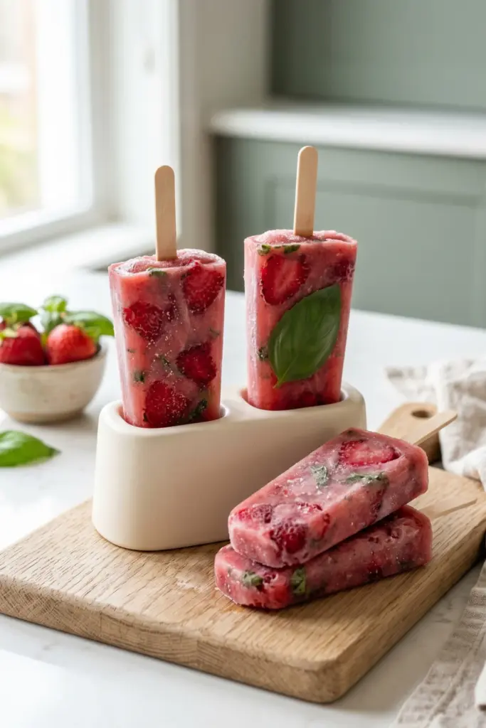 strawberry-basil-ice-pops-refreshing-summer-desserts