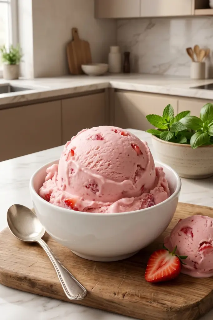 strawberry-coconut-milk-ice-cream-no-churn-healthy-easy-tiktok-summer-dessert