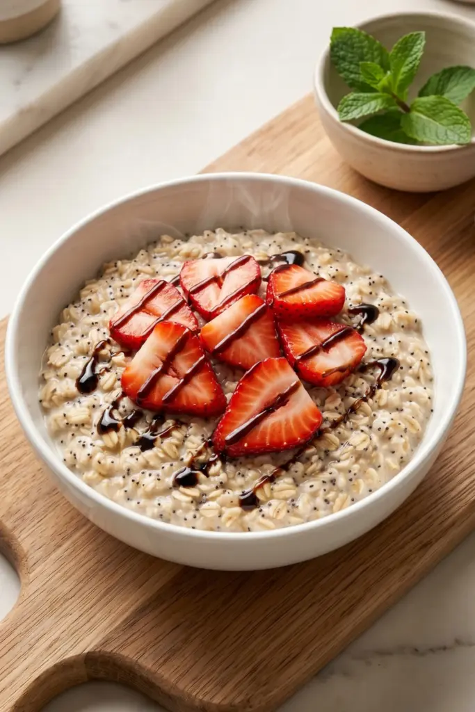 strawberry-poppyseed-oat-bowl-high-fiber-breakfasts