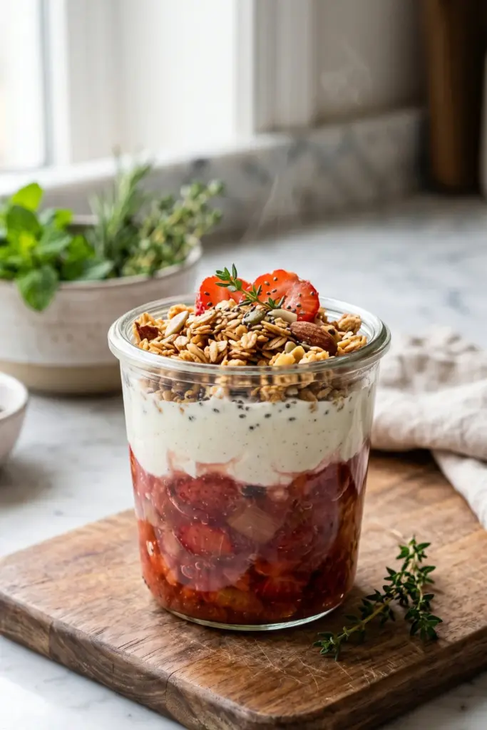 strawberry-rhubarb-compote-cups-summer-mini-dessert
