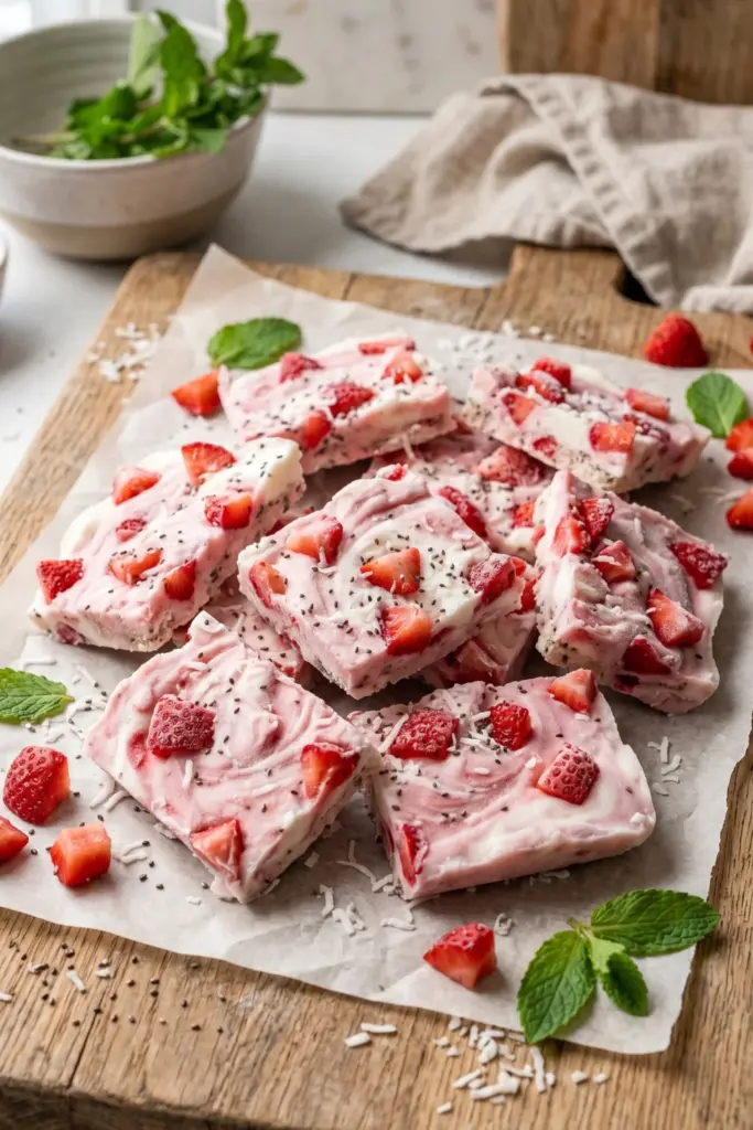 strawberry-yogurt-bark-summer-dessert-ideas
