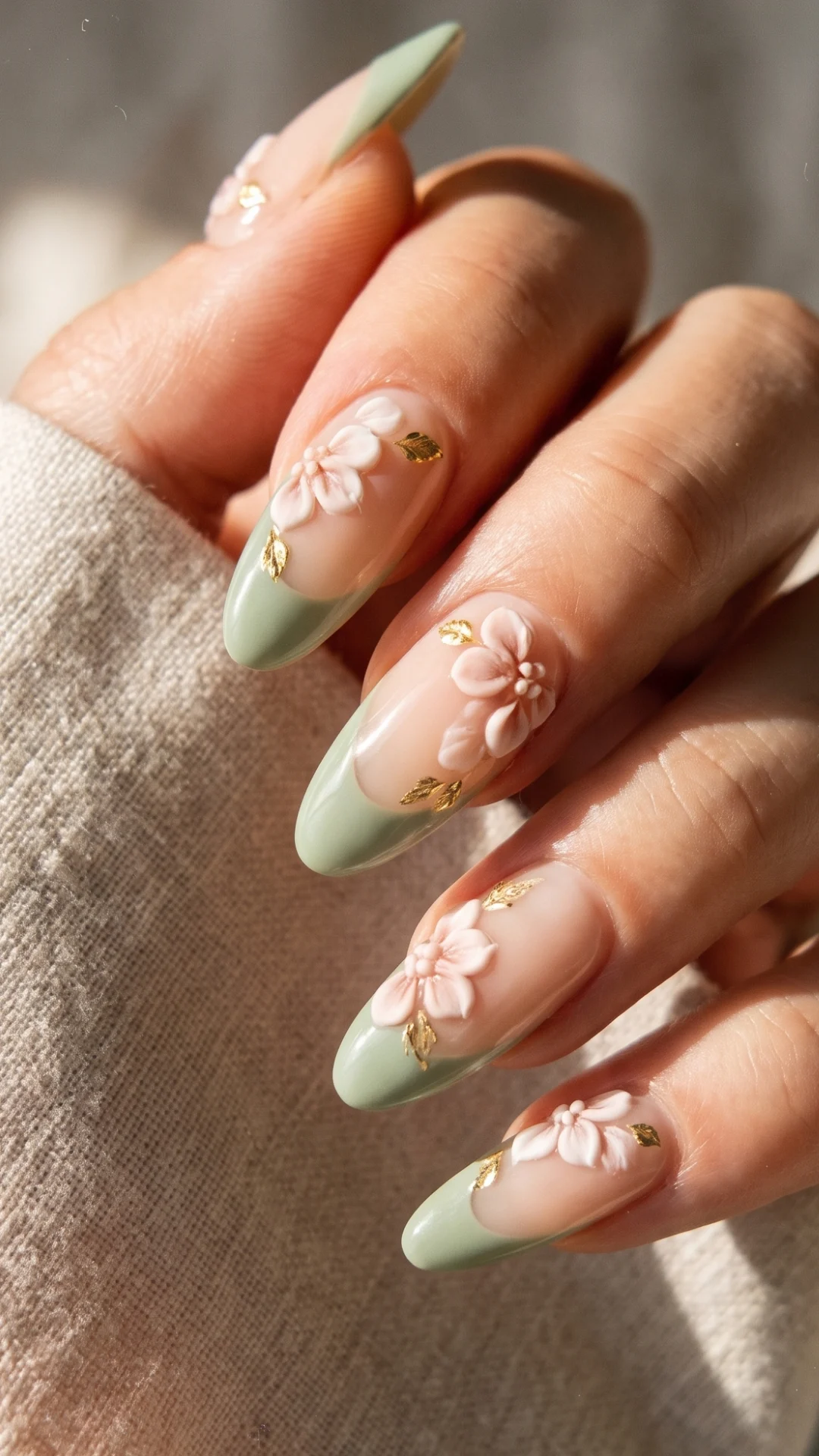 Stunning Floral French Tip Press-on Summer Nails for Summer 2026