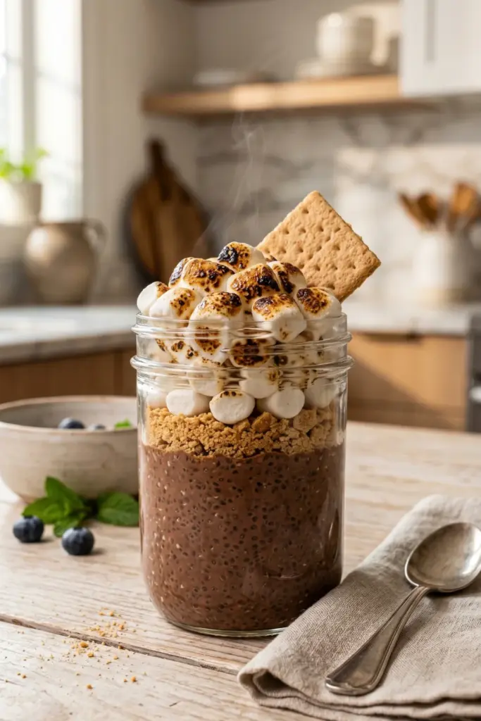 toasted-marshmallow-smores-chia-pudding
