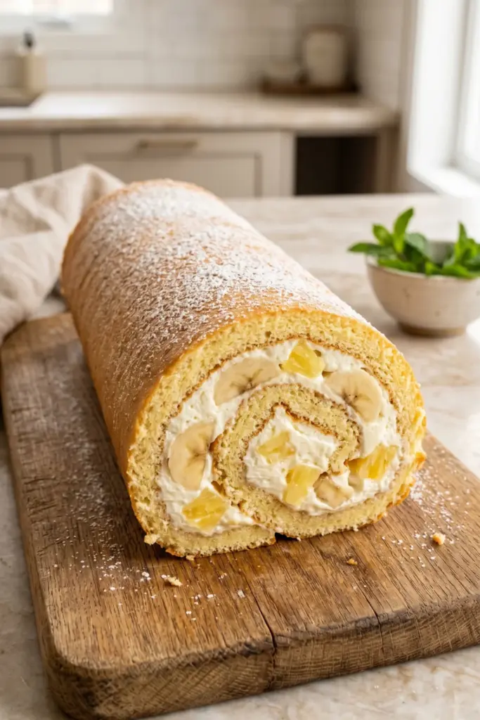 tropical-banana-pineapple-swiss-roll-easy-summer-soft-fluffy-swiss-rolls-recipe-ideas