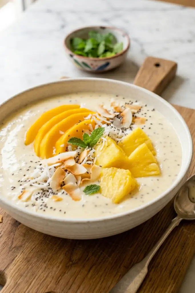 tropical-cottage-cheese-smoothie-bowl-summer-dessert