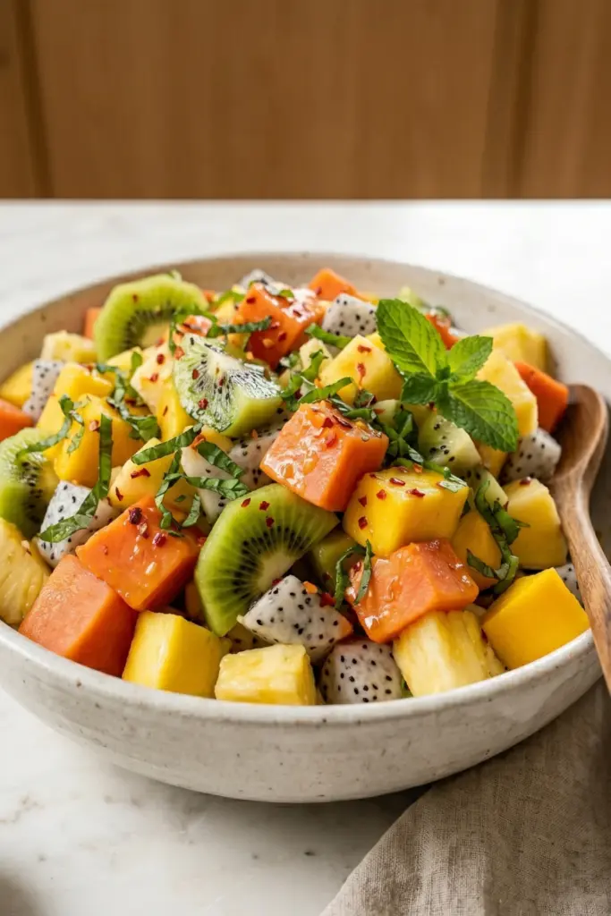 tropical-fruit-salad-chili-honey-dressing-fruity-summer-desserts-bursting-with-flavor-recipe-ideas
