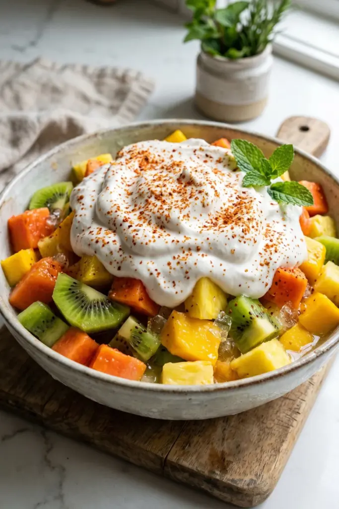 tropical-fruit-salad-coconut-cream-refreshing-summer-desserts