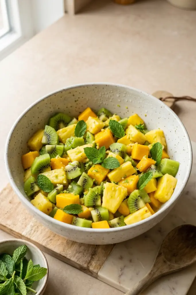 tropical-fruit-salad-ginger-mint-summer-desserts