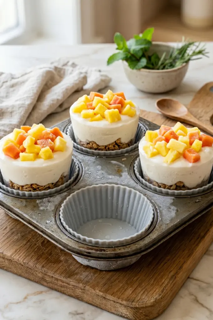 tropical-fruit-yogurt-freezer-cups-healthy-easy-tiktok-summer-dessert