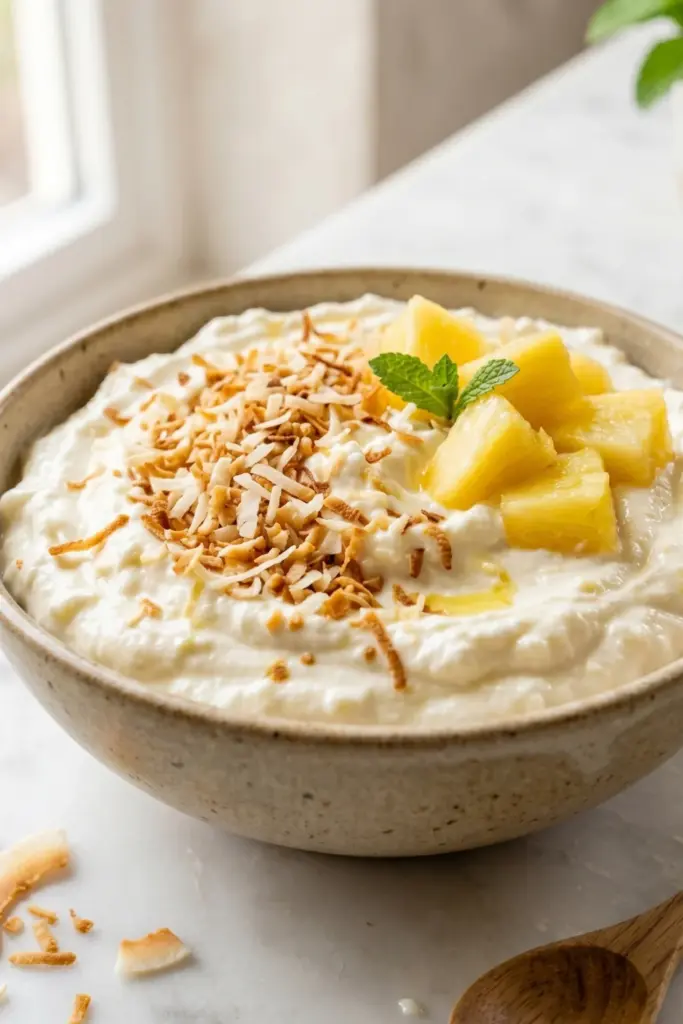 tropical-pineapple-cottage-cheese-whip-healthy-easy-summer-high-protein-dessert-recipe-ideas