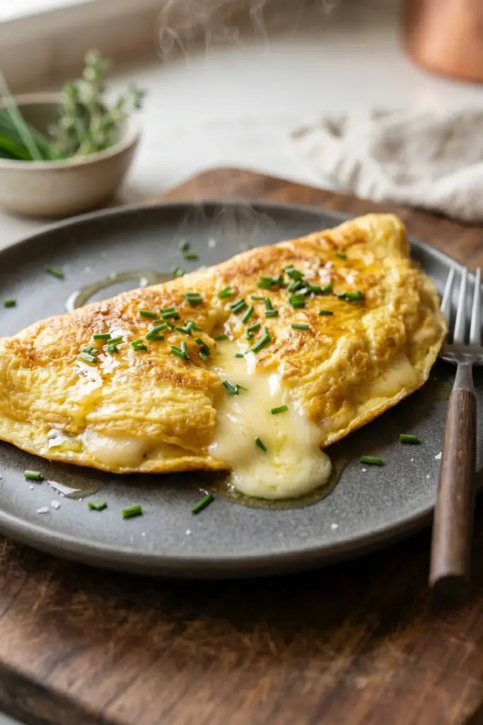 truffle-brie-omelet-chives-luxury-keto-breakfast