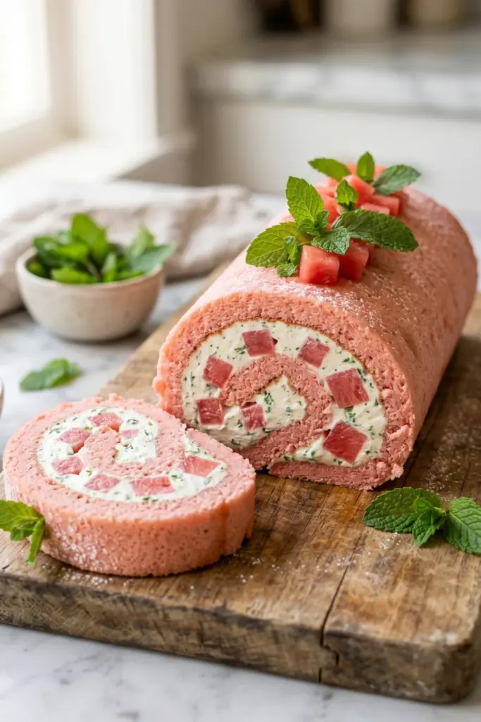 watermelon-mint-swiss-roll-easy-summer-soft-fluffy-swiss-rolls-recipe-ideas