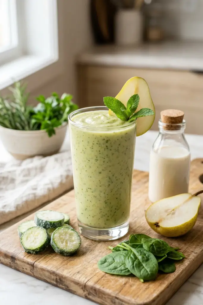zucchini-pear-hydration-smoothie-green-detox-breakfasts
