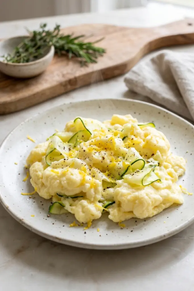 zucchini-ribbon-lemon-zest-cloud-eggs-luxury-scrambled-veggie-breakfast-ideas