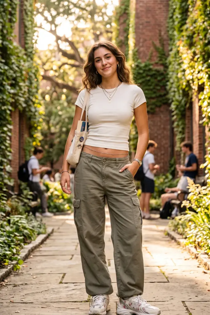 baggy-cargo-pants-fitted-crop-top-new-balance-530-sneakers-cute-viral-school-outfit-design-ideas-with-sneakers-2026