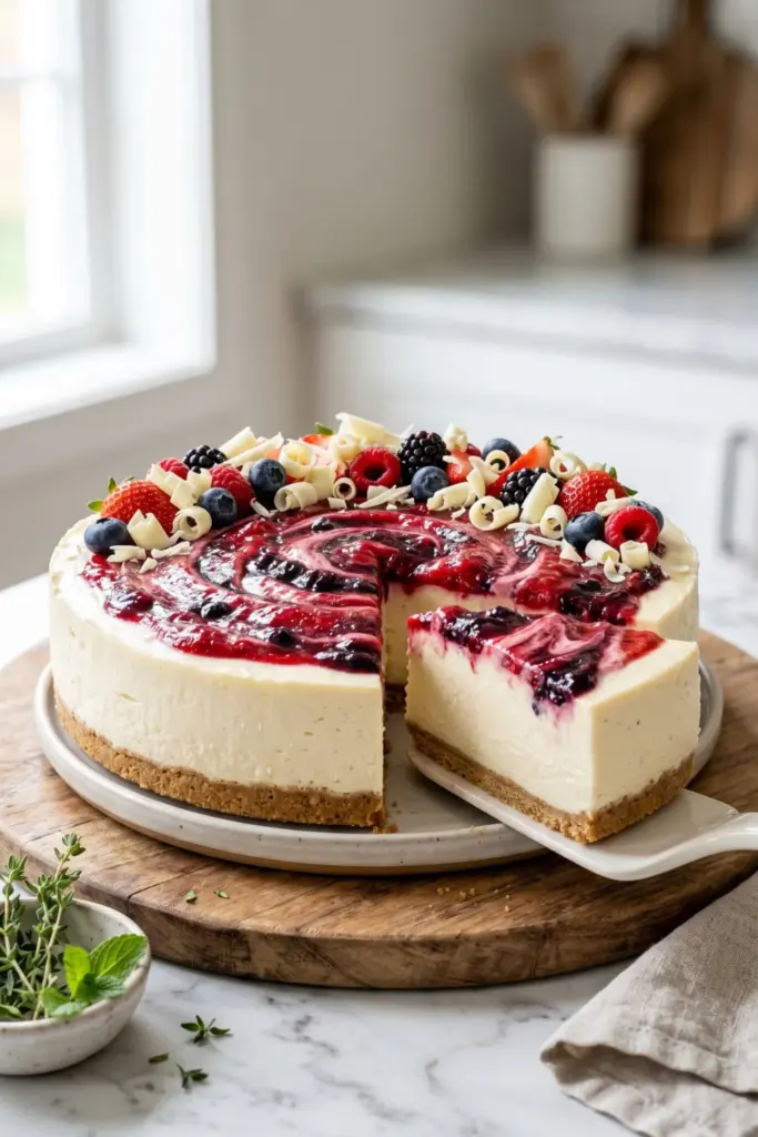 berry-burst-no-bake-cheesecake-fourth-july-recipes