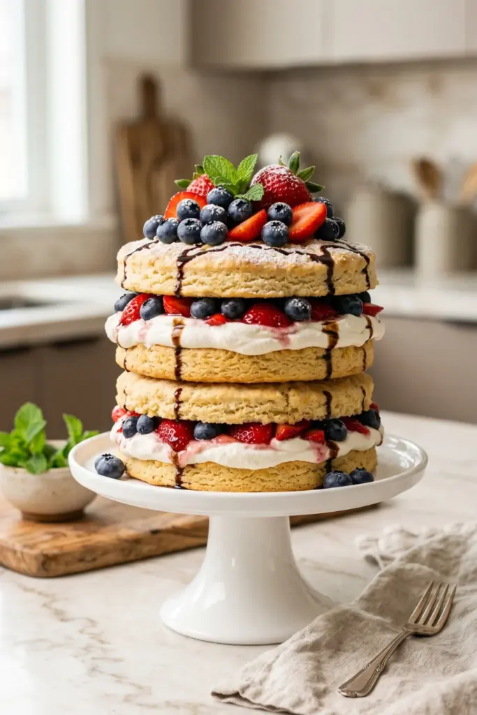 blueberry-strawberry-shortcake-stack-fourth-july-recipes