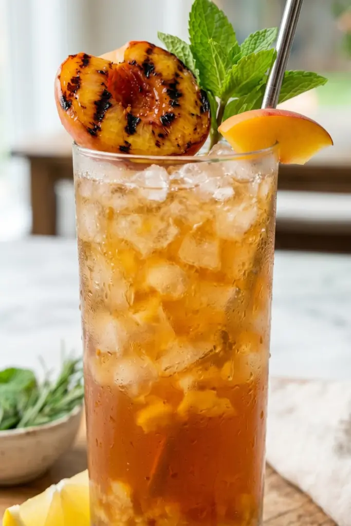 bourbon-peach-tea-fourth-july-bbq-drinks