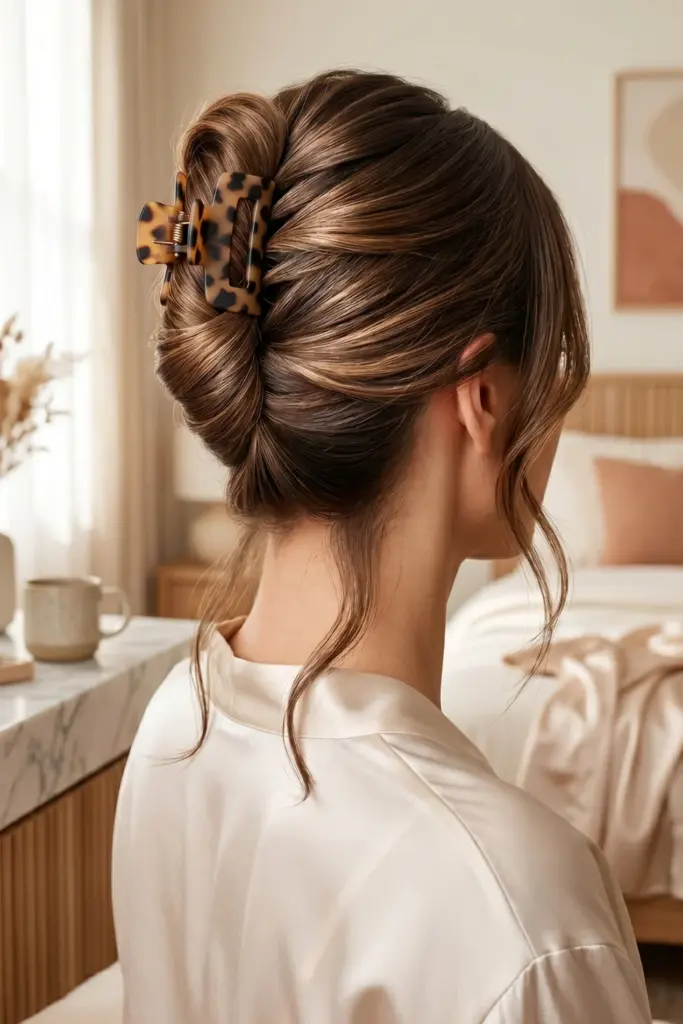 claw-clip-french-twist-fall-hairstyles