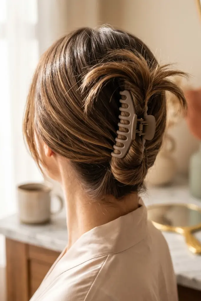 claw-clip-twist-easy-school-hairstyles-5-minutes