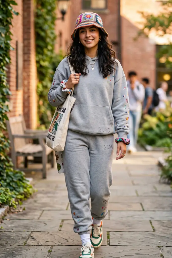 colorful-bucket-hat-sweatsuit-scrunchies-viral-back-to-school-outfit-ideas-2026