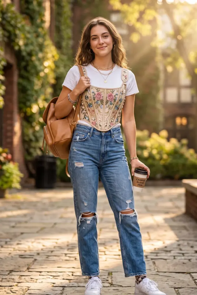 corset-top-white-tshirt-ripped-jeans-viral-back-to-school-outfit-ideas-2026