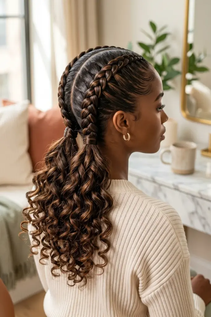 double-dutch-braids-cute-trendy-back-to-school-hairstyles-black-women-ideas