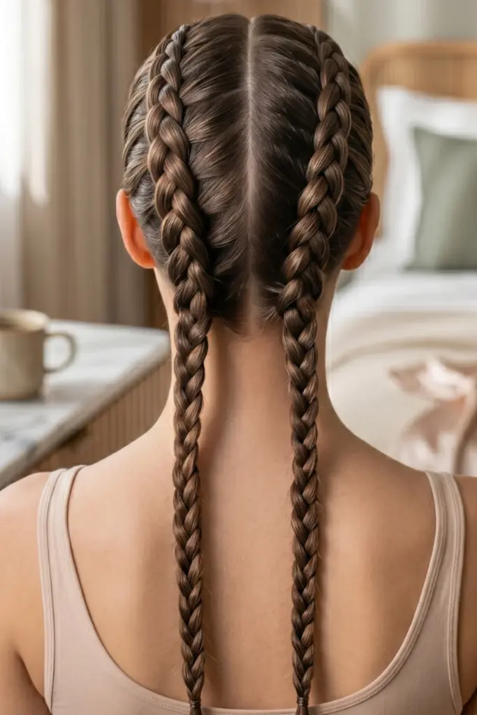 double-french-braids-cute-back-to-school-hairstyles-busy-mornings