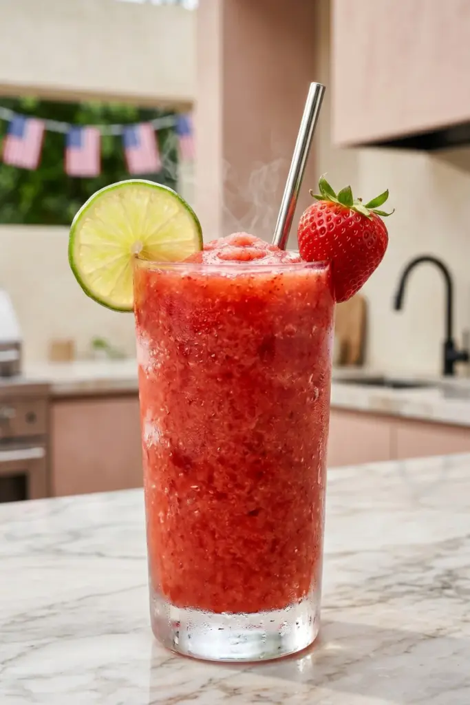 frozen-strawberry-daiquiri-fourth-july-bbq-drinks