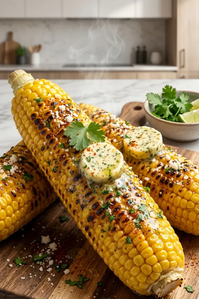 grilled-corn-herb-butter-affordable-fourth-july-food-ideas