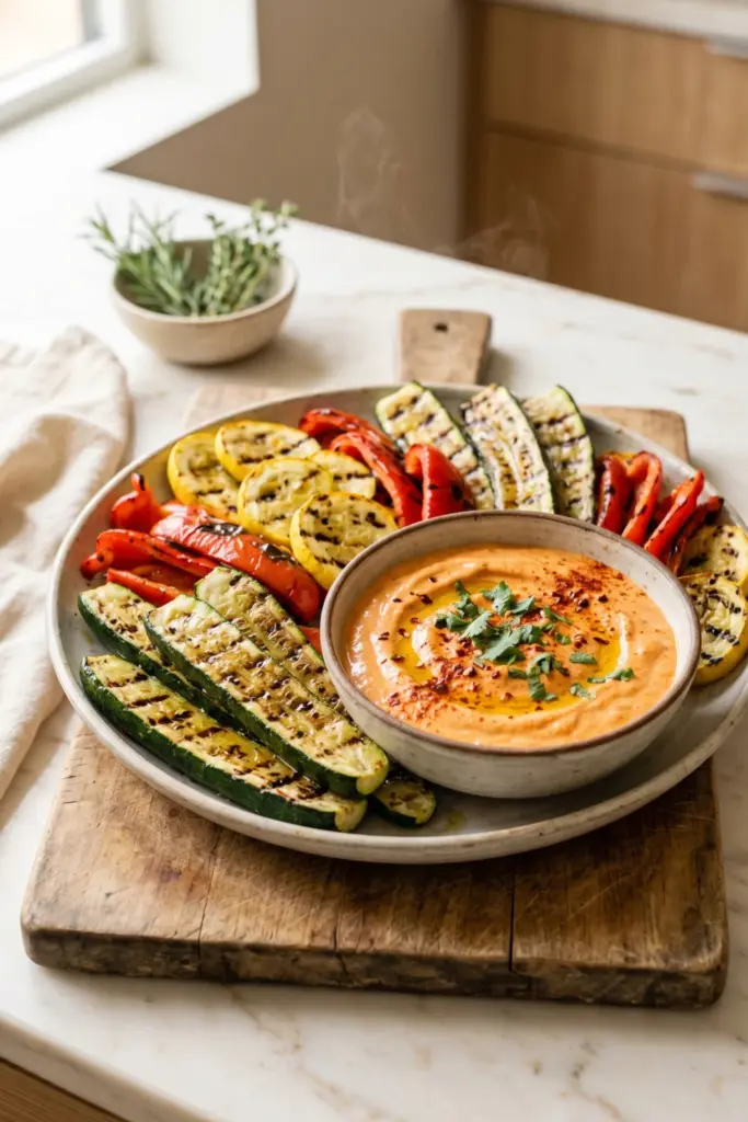 grilled-vegetable-platter-firecracker-dip-affordable-fourth-july-food-ideas