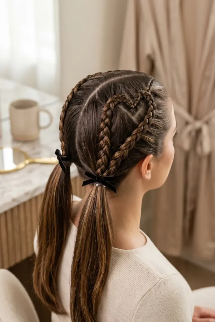 heart-shaped-braided-pigtails-cute-braided-hairstyles-designs-ideas-for-back-to-school