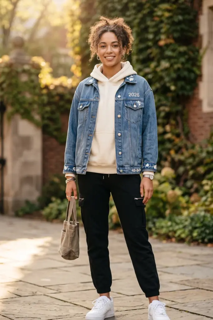 hoodie-denim-jacket-cargo-joggers-viral-back-to-school-outfit-ideas-2026