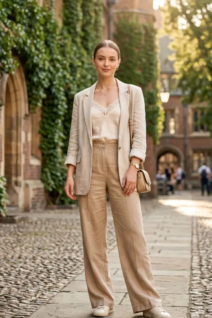 lace-trim-camisole-linen-blazer-wide-leg-pants-elegant-aesthetic-school-outfit-design-ideas-going-viral