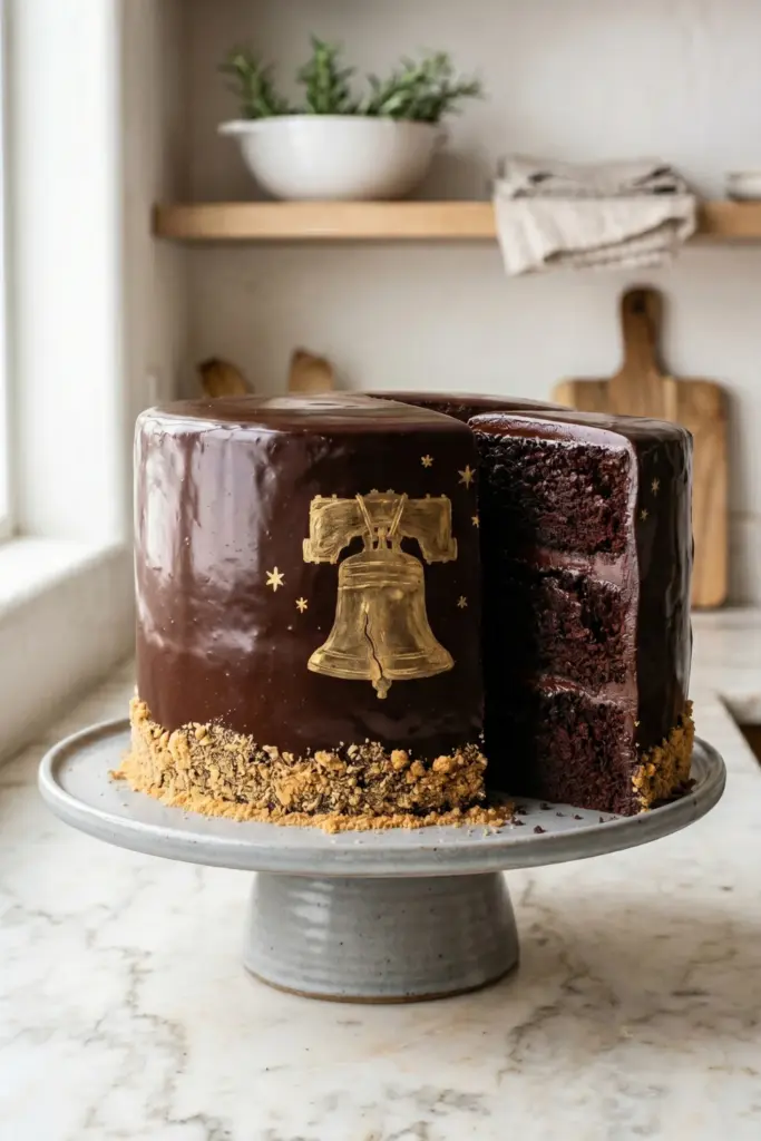 liberty-bell-chocolate-ganache-cake-fourth-july-recipes