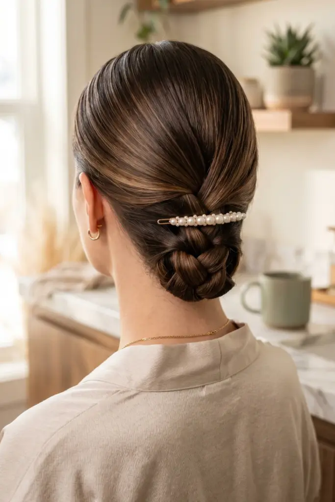 low-tucked-french-braid-heatless-cute-back-to-school-hairstyles-healthy-hair