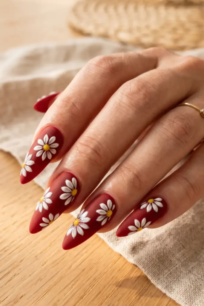 matte-red-white-daisies-ravishing-red-stiletto-nails-floral-summer-designs-ideas