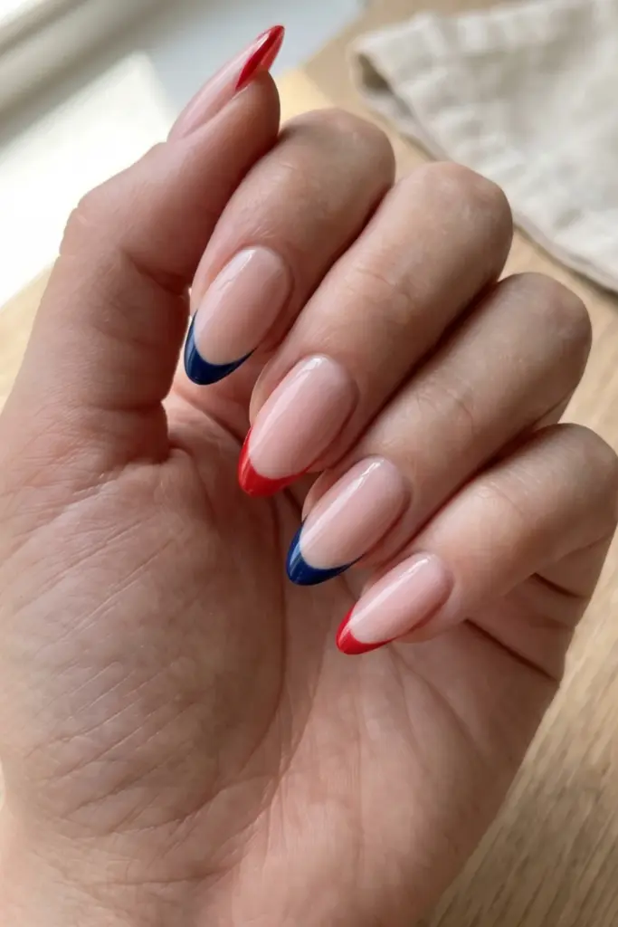 minimalist_patriotic_nails_alternating_red_blue_french_tips