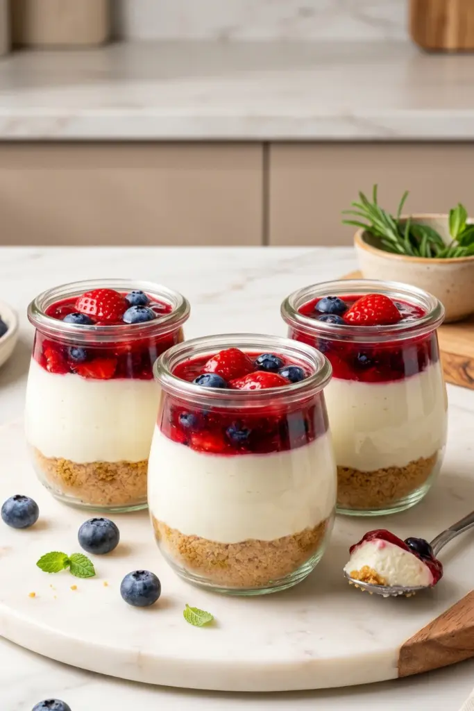 no-bake-cheesecake-jars-affordable-fourth-july-food-ideas