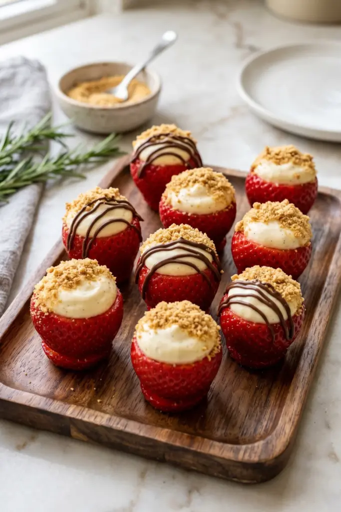no-bake-cheesecake-strawberry-bites-fourth-july-appetizers