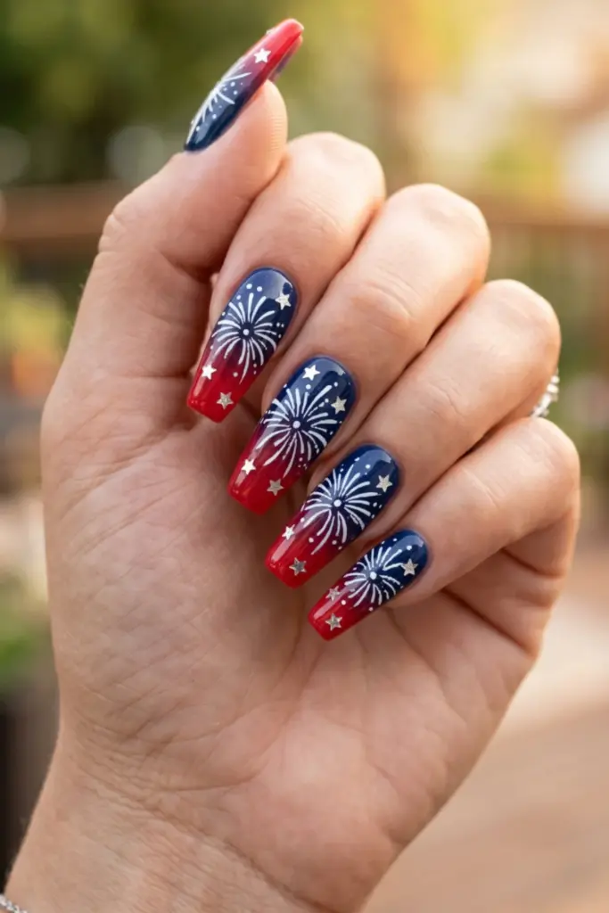 ombre-star-spangled-burst-stunning-firework-nail-designs-fourth-july-holiday-parties