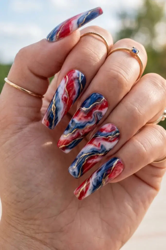 patriotic-marble-easy-press-on-nail-ideas-fourth-july-weekend-designs