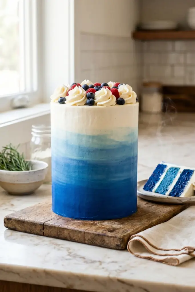 patriotic-ombre-layer-cake-fourth-july-recipes