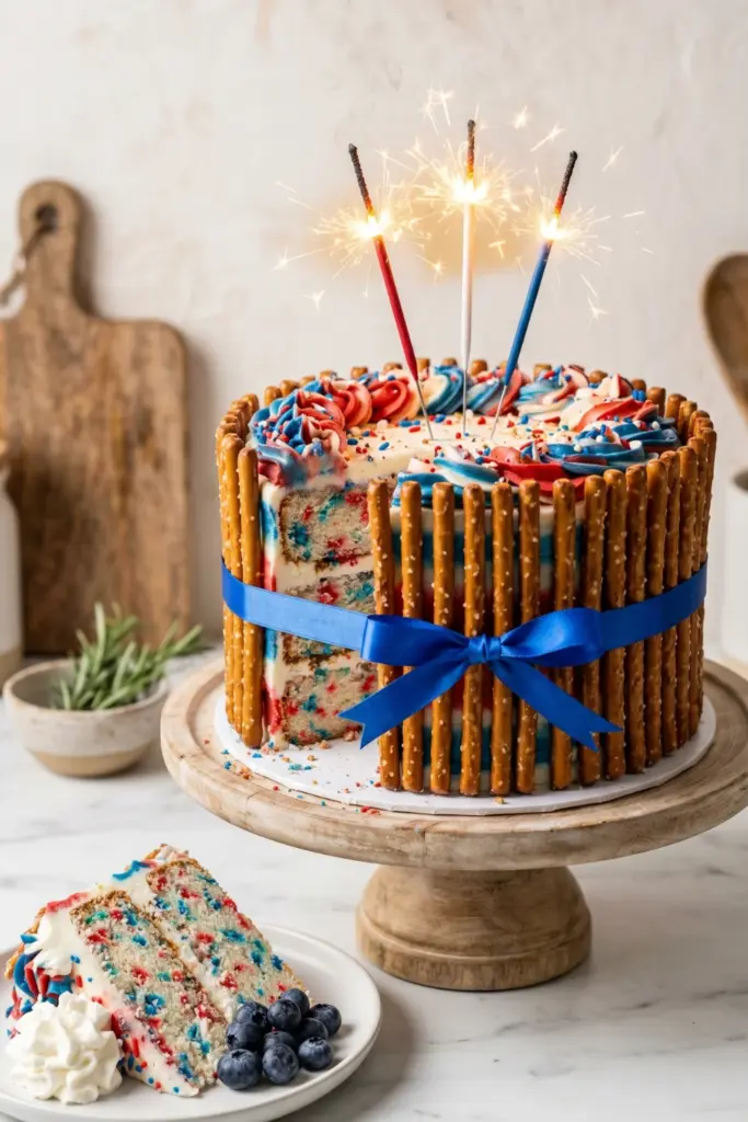 pretzel-sparkler-candle-cake-fourth-july-patriotic-decorations