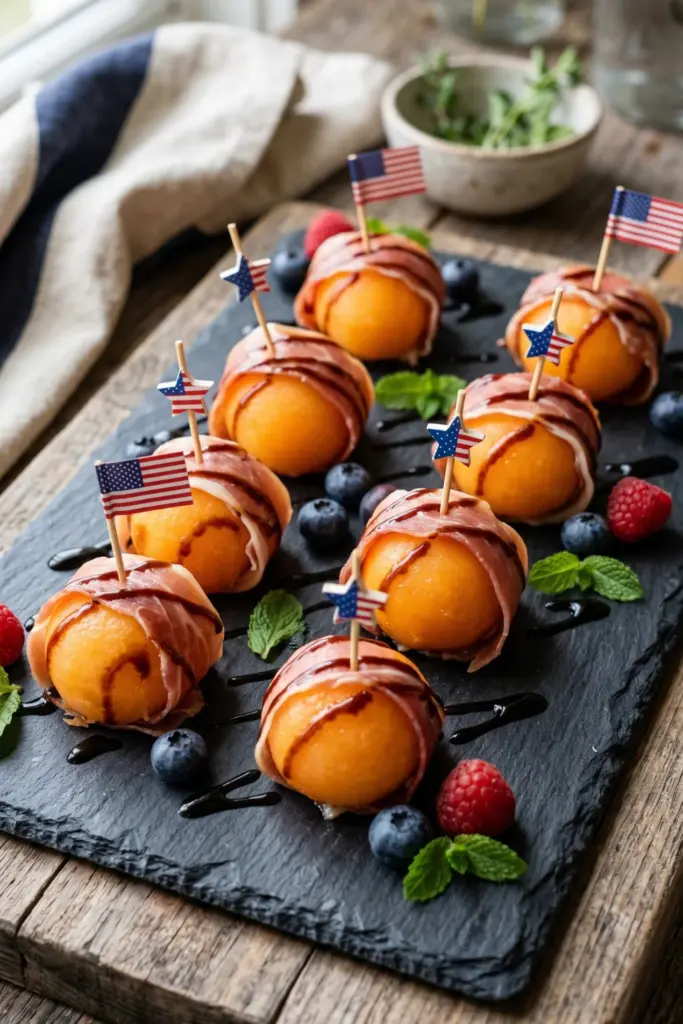prosciutto-wrapped-melon-aged-balsamic-fourth-july-finger-foods